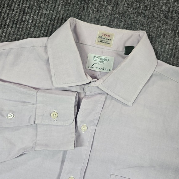 Gitman Bros. Other - Gitman Bros. Shirt Mens Large Purple Solid Cotton Oxford Long Sleeve Button USA